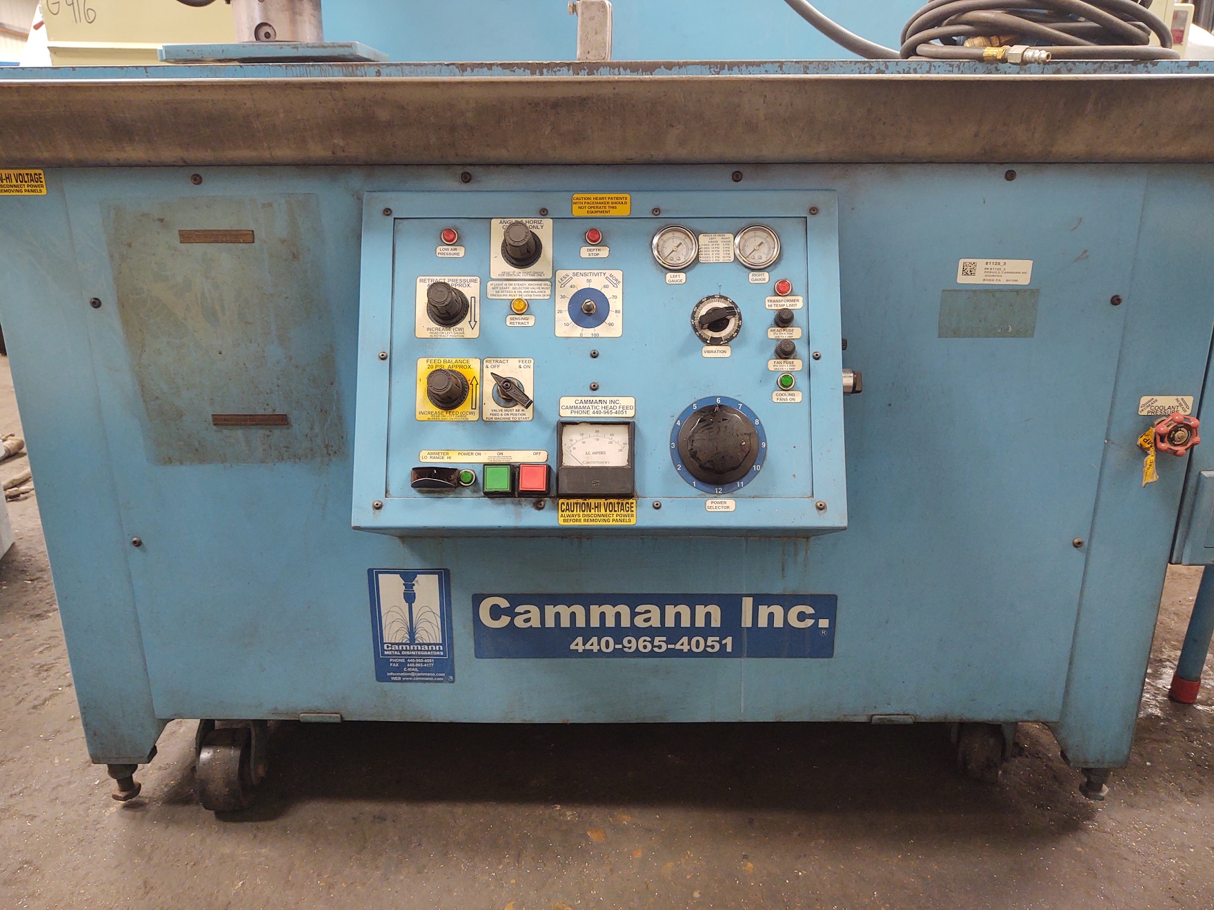 Camman C-38 SQSS tap disentagrator metal burner